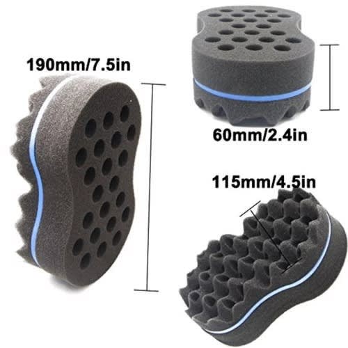 Twist Hair Sponge Brush Curl, Dreadlock Afro Braid Coil Wave  -2pcs
