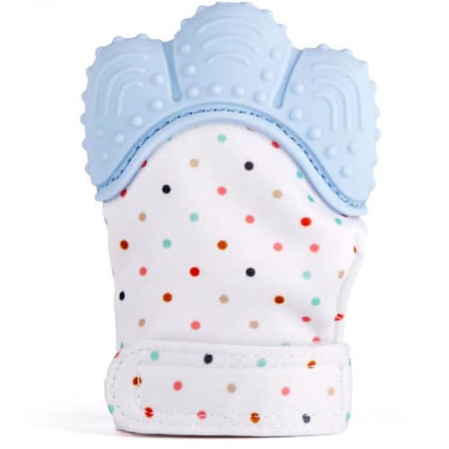 Baby Silicon Teether Pacifier Glove - Blue