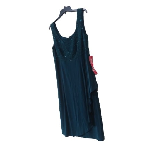 Women's Short Lace Dress- Dark Green