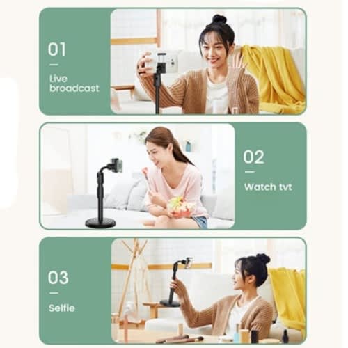 Adjustable Desktop Phone Selfie & Holder Stand For Live Streaming