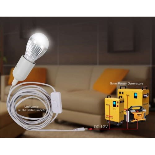 Super Bright LED Bulb with Switch & DC Jack - 2 Pieces