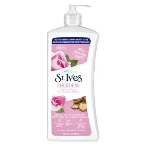 St. Ives Smoothing Body Lotion With Rose And Argan Oil -621ml