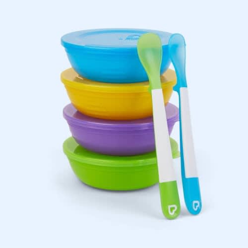 Set of Feeding Bowls And Spoons- 360ml x4Bowls + 2Spoons