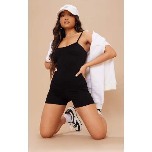 Ladies Playsuit- Black