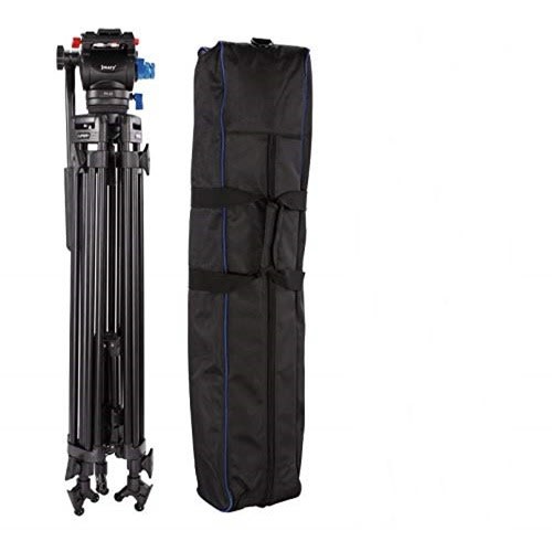 Professional Video Tripod Stand With Kit Fluid Drag Head