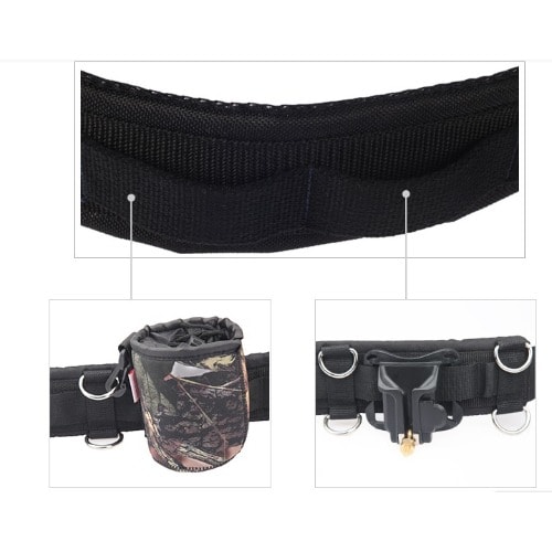 Adjustable Multi-functional DSLR Camera Padding Waist Strap Belt