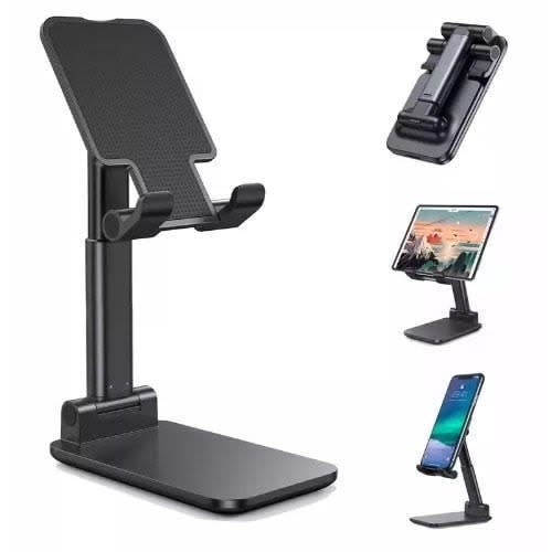 Foldable Desktop Tablet Phone Holder - Black