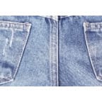 Loosethread Denim Designer Bumshort- Blue