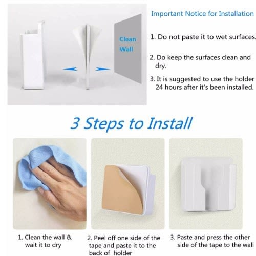 Multi-purpose Wall Mount Holder-White