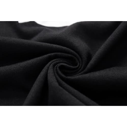 Round Neck Contour Design T-Shirt & Short - Black