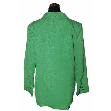 Two-Button Linen Blazer - Green