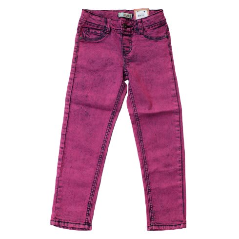 Rhinestone Pocket Jeans Trouser- Pink
