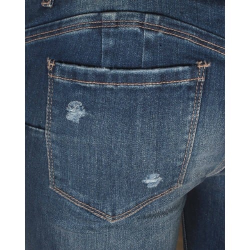 Womens Ripped 90134 Medium Blue  Skinny Jeans