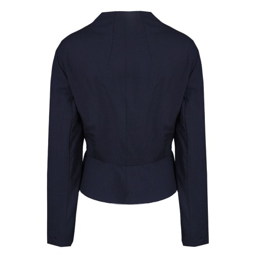 Ladies 5 Buttons Jacket With A Flared Design - Navy Blue - Lj-5097
