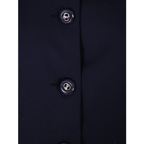 Ladies 5 Buttons Jacket With A Flared Design - Navy Blue - Lj-5097