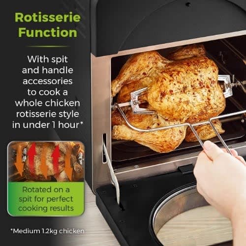 Vortx Xl 5-in-1 Digital Air Fryer Oven With Rapid Air Circulation - 14.5L