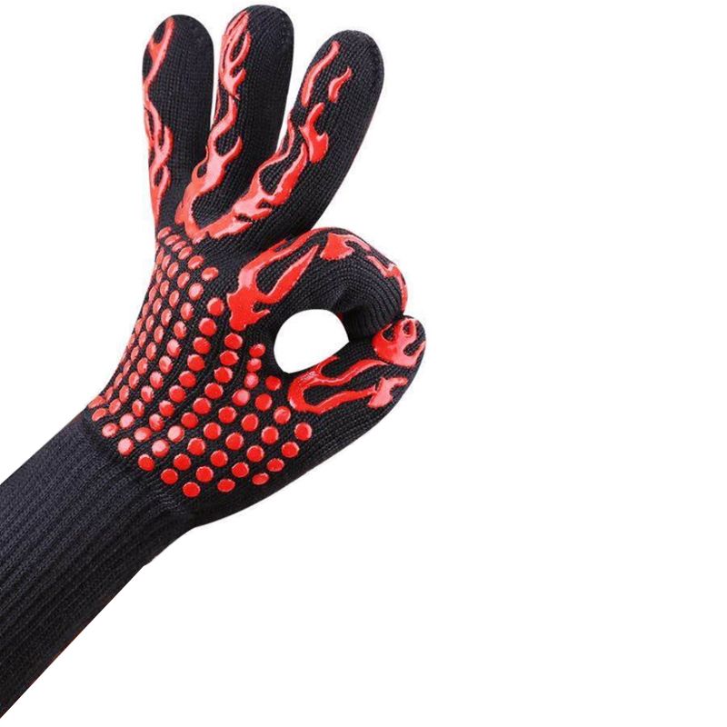 1PCSBBQ Gloves High Temperature Resistance Oven Mitts