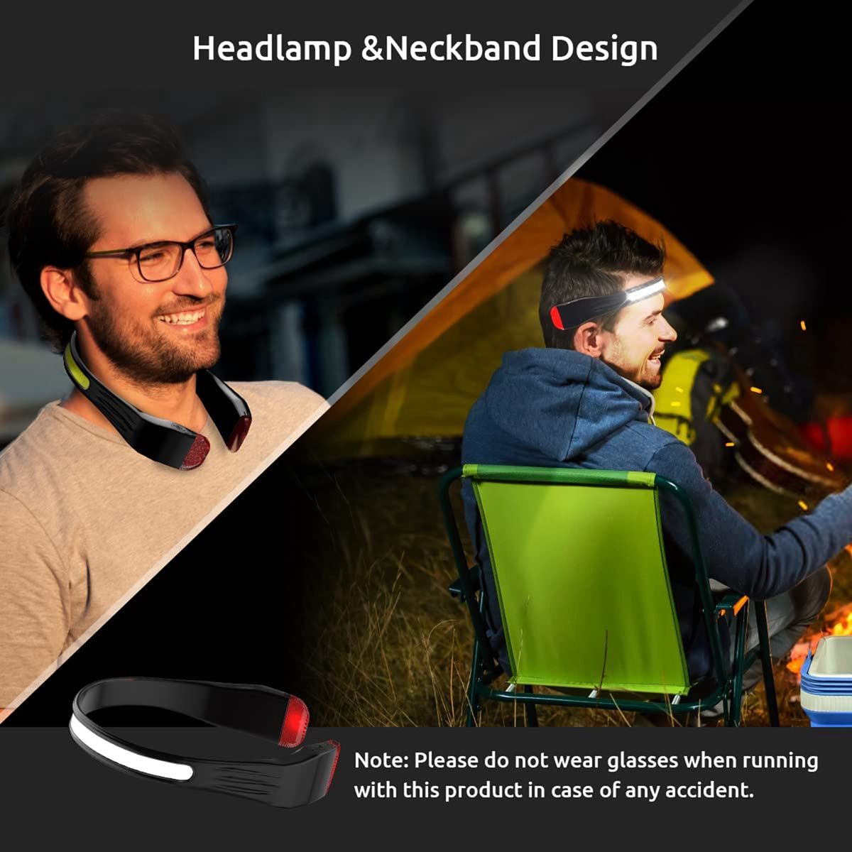 LED Head Light Lamp,Rechargeable Head Light with