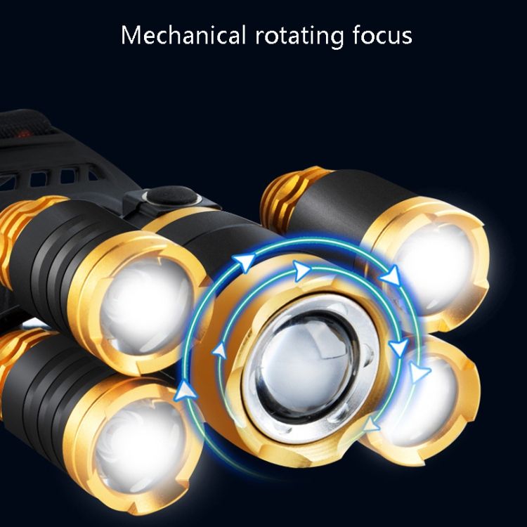 Headlight, Colour: Golden Induction (2 Batteries 1 Charger)