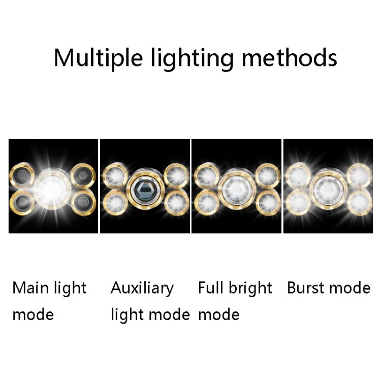 Headlight, Colour: Golden Induction (2 Batteries 1 Charger)