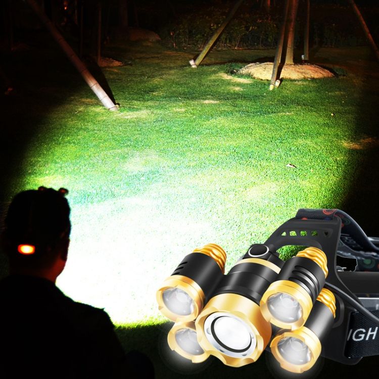 Headlight, Colour: Golden Induction (2 Batteries 1 Charger)