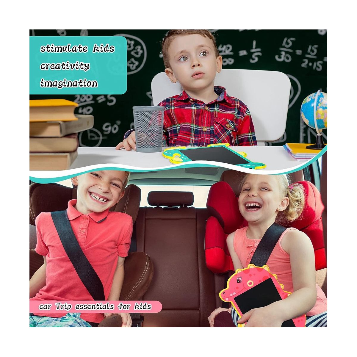 Pink Dinosaur Toy LCD Writing Tablet Pad Children Drawing Tablet