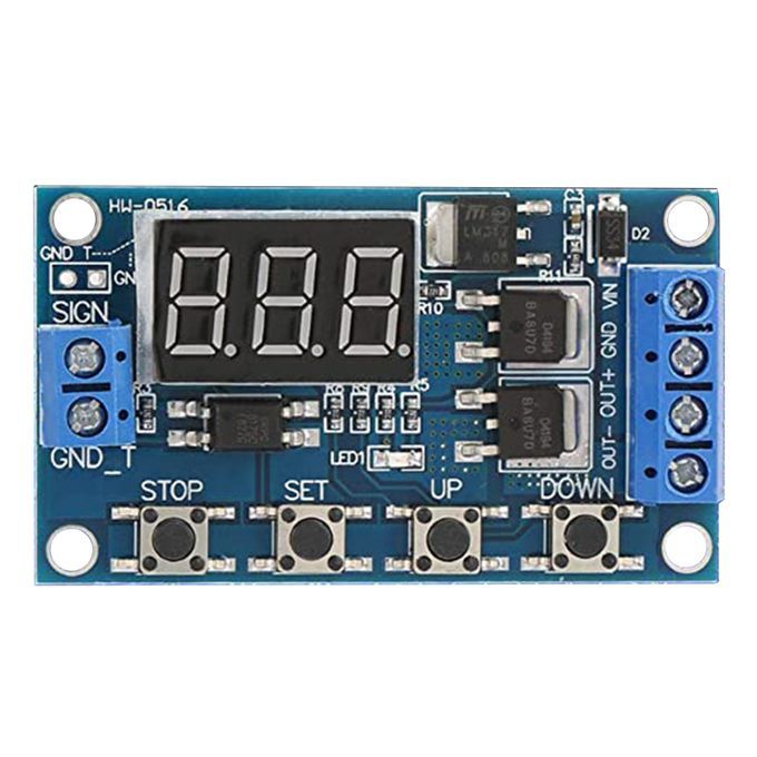 DC 12/24V Dual MOS Digital Display LED Timer Delay Switch-
