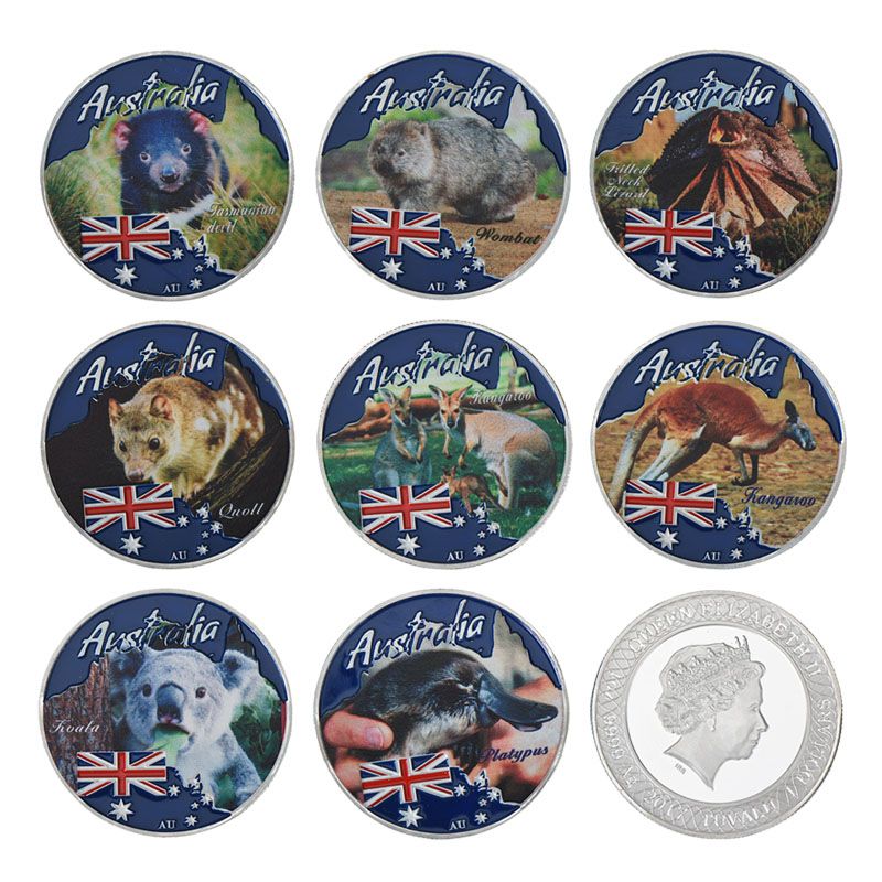 WR 8pcs Australia Animal Set Challenge Coin Commemorative