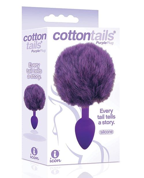 THE 9'S COTTONTAILS BUNNY TAIL BU TT PLUG PURPLE