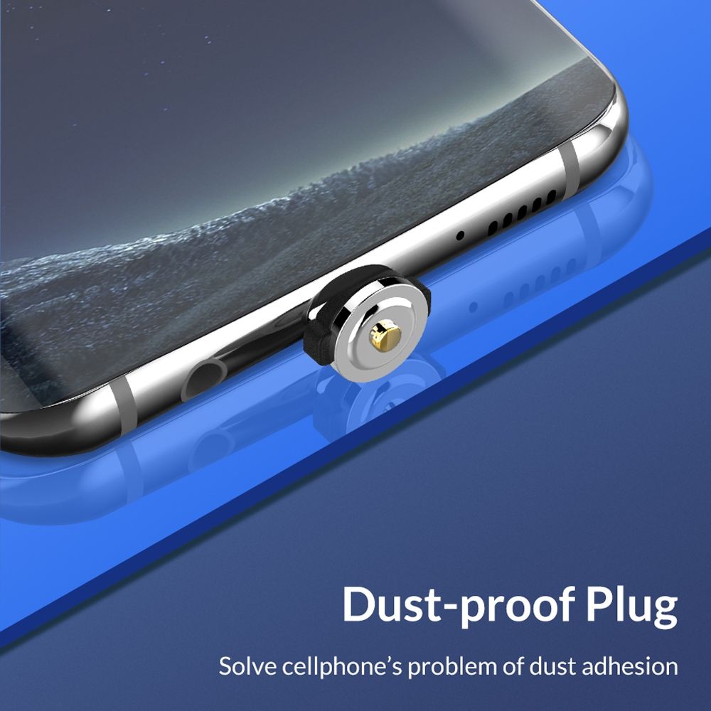 2 In 1 USB To Micro USB + USB-C / Type-C Magnetic Metal Connector Data Cable, Cable Length: 1m(Gold)