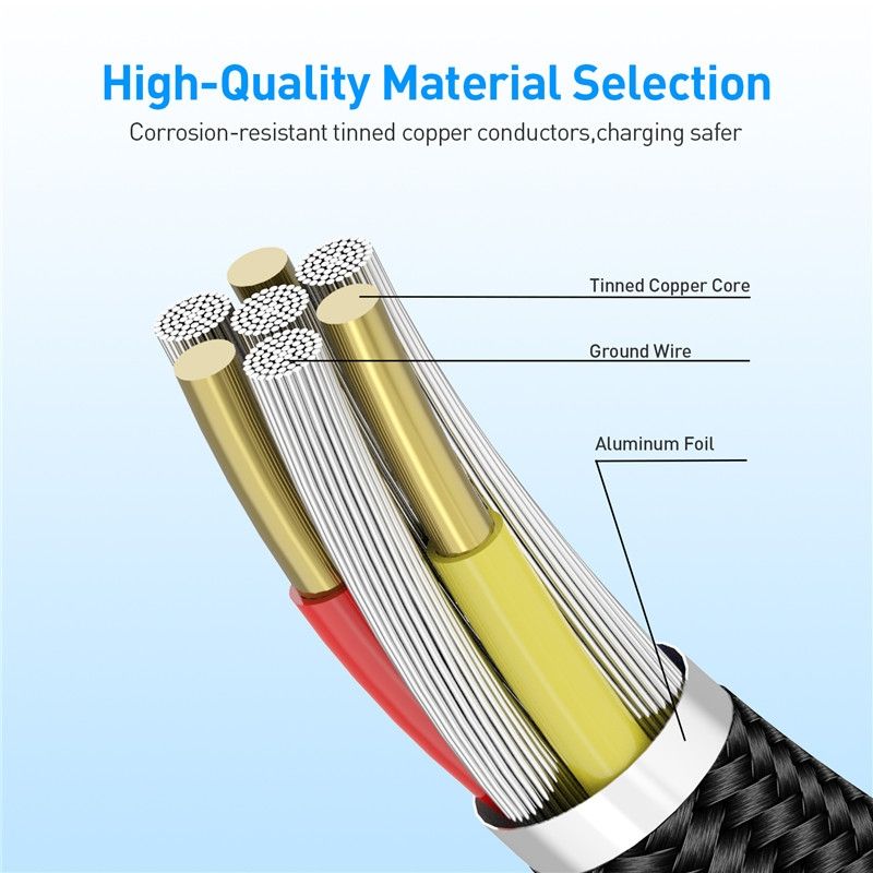 2 In 1 USB To Micro USB + USB-C / Type-C Magnetic Metal Connector Data Cable, Cable Length: 1m(Gold)