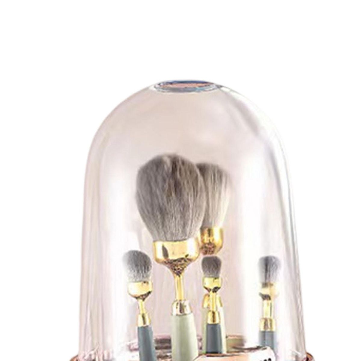 Rack Rotating Cosmetic Brush Box White