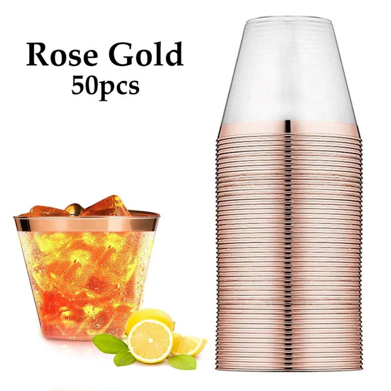 20Pcs 9OZ Portable Disposable Plastic Cups Tableware-Silver