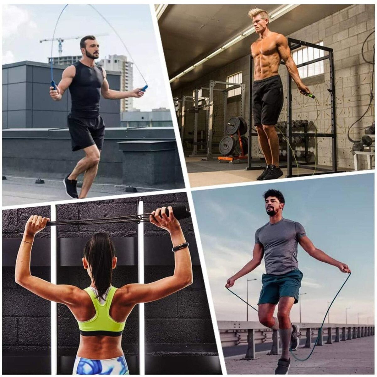 8/7PCS AB Wheel Roller Kit With Push-Up Bar Jump Rope Hand Gripper And Knee Pad Core Carver Fitness Workout Home Fitness Muscle Training Set 8PCS-SET