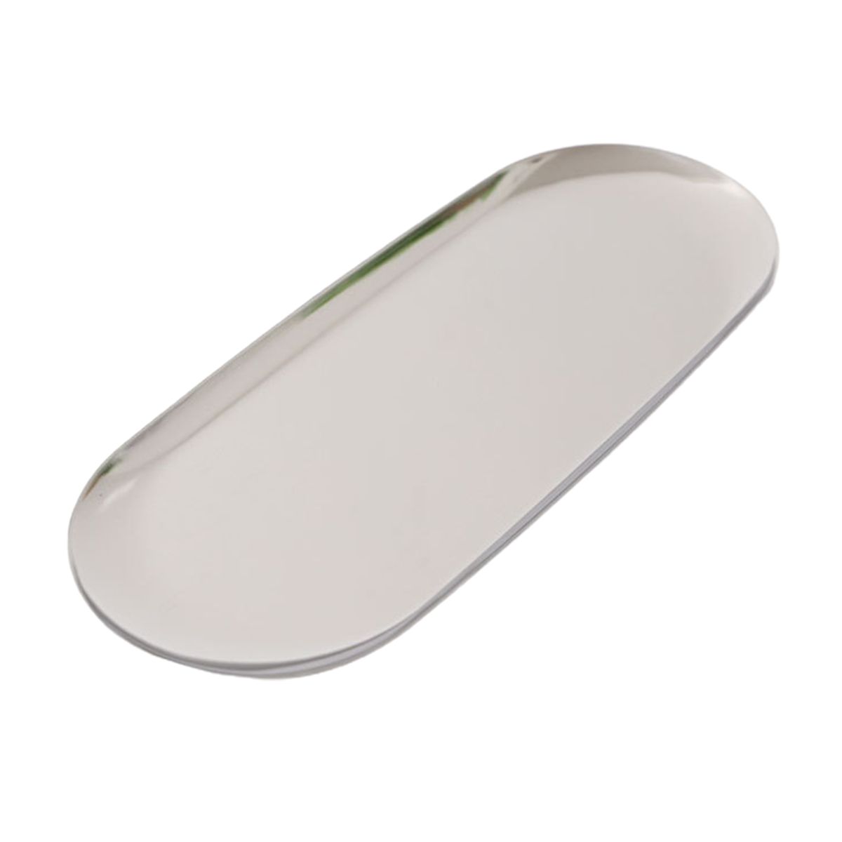 Nordic Stainless Steel Dessert Plate Fruit Tray Snack-Silver