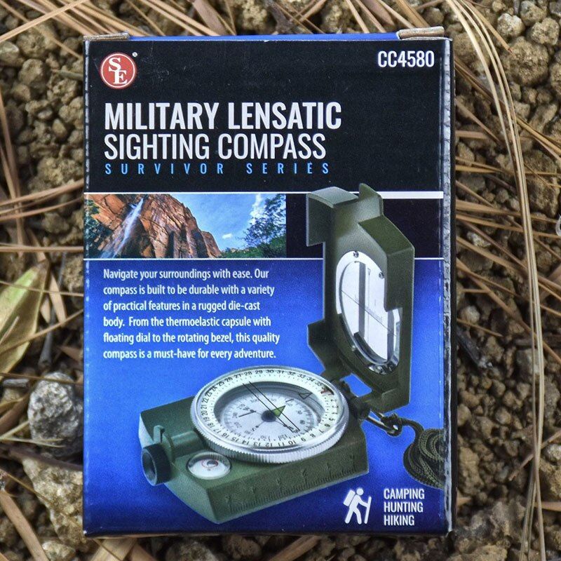 Se K4580 Military Lensatic Prismatic Sighting Compass With