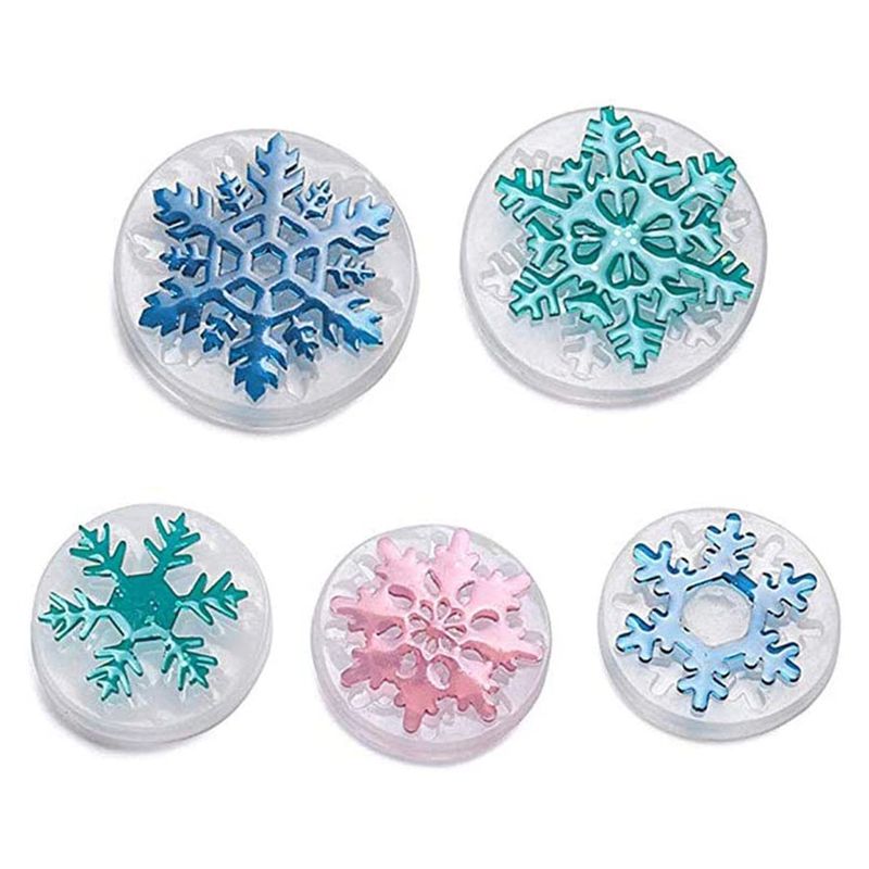 5Pcs Various Snowflake Shapes Cake Chocolate Craft DIY