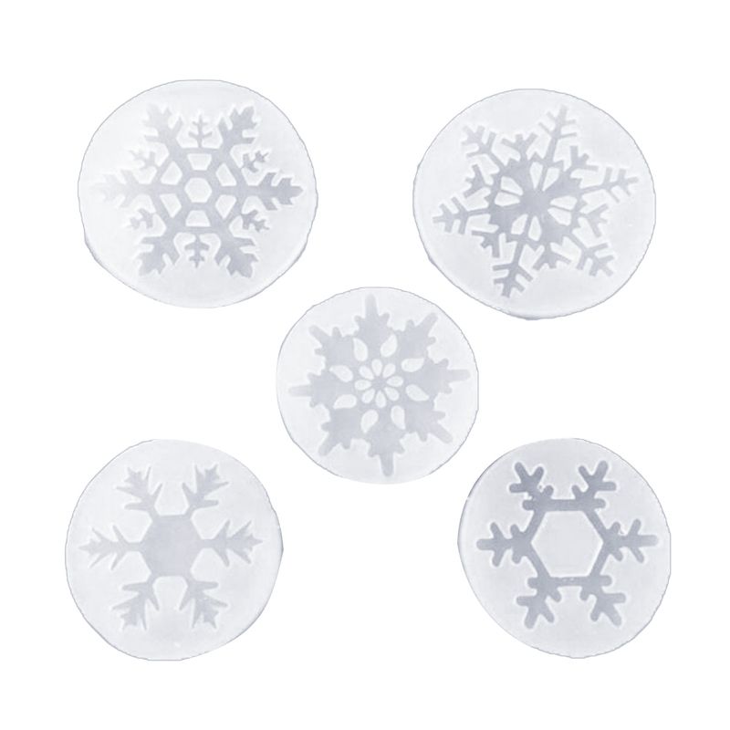 5Pcs Various Snowflake Shapes Cake Chocolate Craft DIY