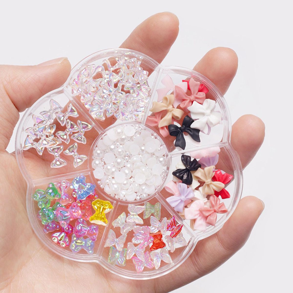 1 Box Bear Nail Charm Nail Art Ornament Designs Bow Nail Charm