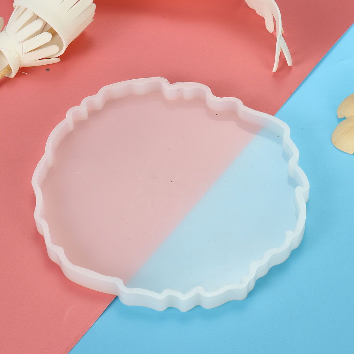DIY Mug Mat Resin Casting Mold Silicone Coffee Tea Cup Mat Pad Mold Making Epoxy Mould Tool Handmade Craft Mold For Home Office Cafe Restaurant Hotel Type-1