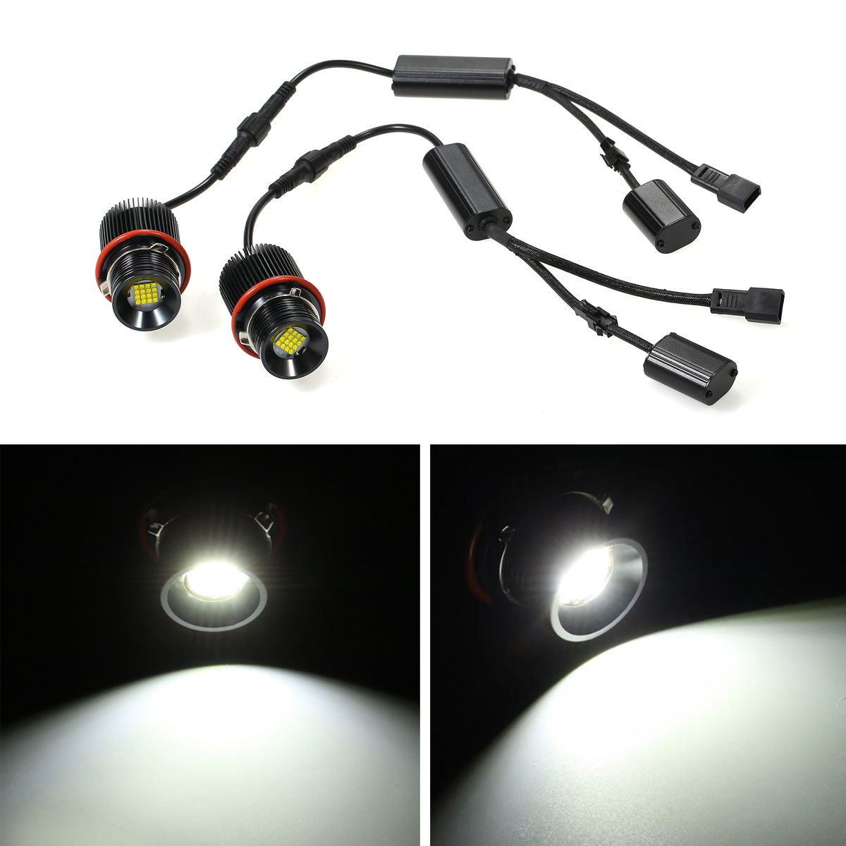 40W/pcs Angel Eyes Halo Ring Marker Lights Bulb 16SMD White