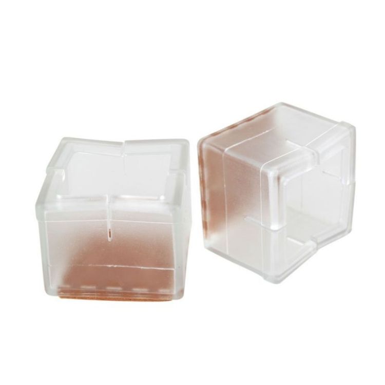 2 PCS Square Chair Leg Rubber Protector