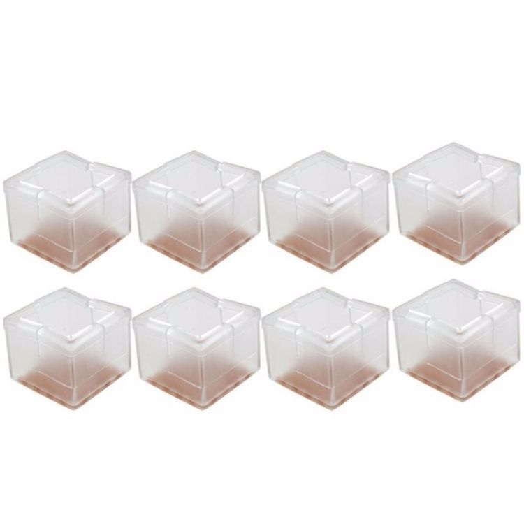 2 PCS Square Chair Leg Rubber Protector