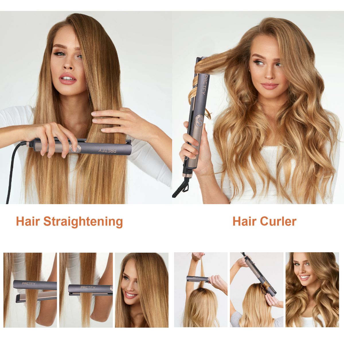 Portable Hair Straightener Ionic Electric Ceramic