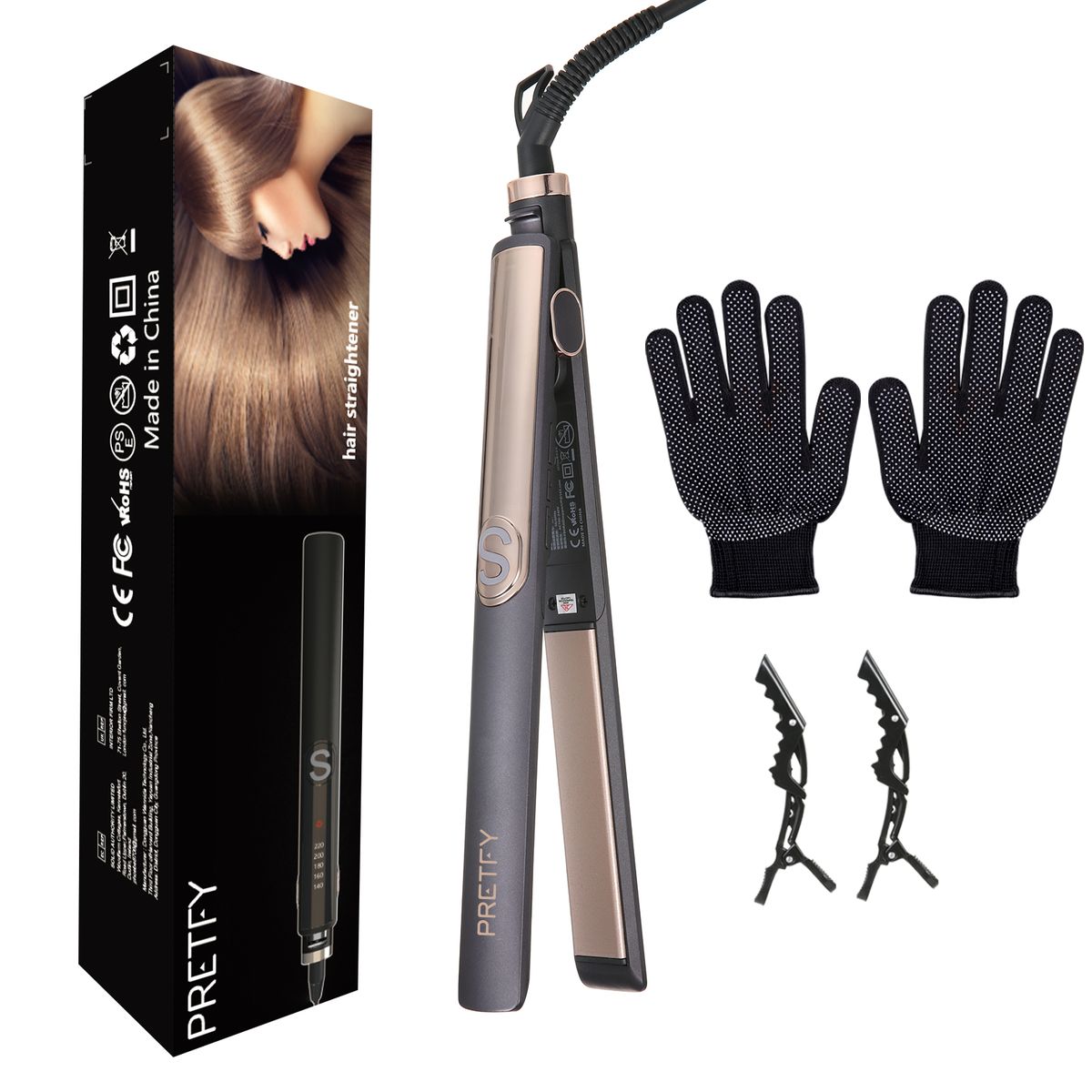 Portable Hair Straightener Ionic Electric Ceramic