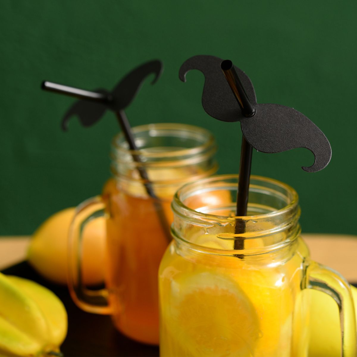 10PCS Beard Drinking Straws Disposable Degradable Drinking