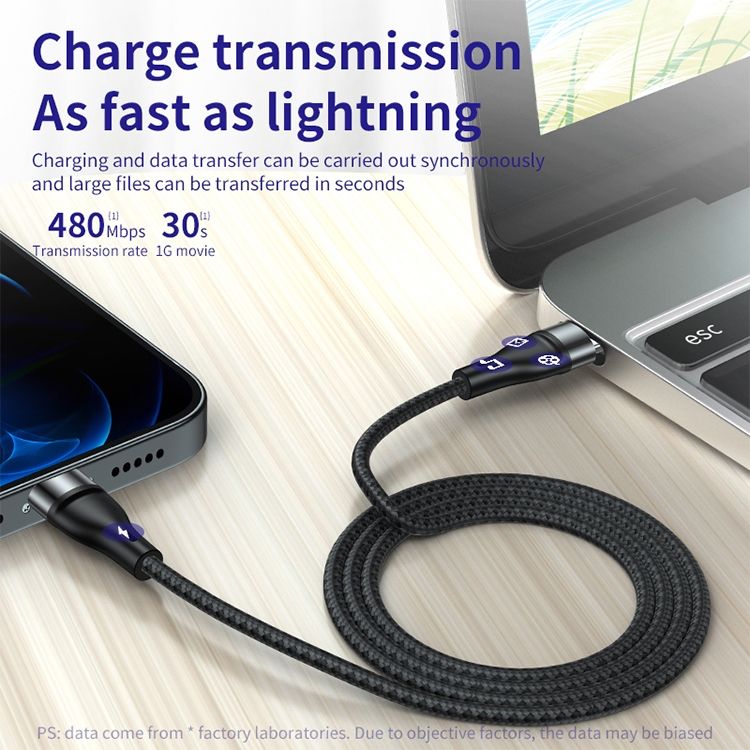 ADC-003 USB-C / Type-C To 8 Pin Data Cable, Length:2m