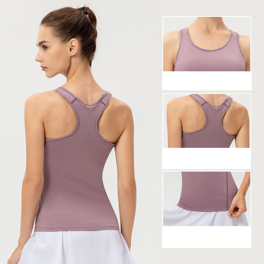 Women Workout Tops Yoga Running Sleeveless Gym Tank Sport Vest（Pink）