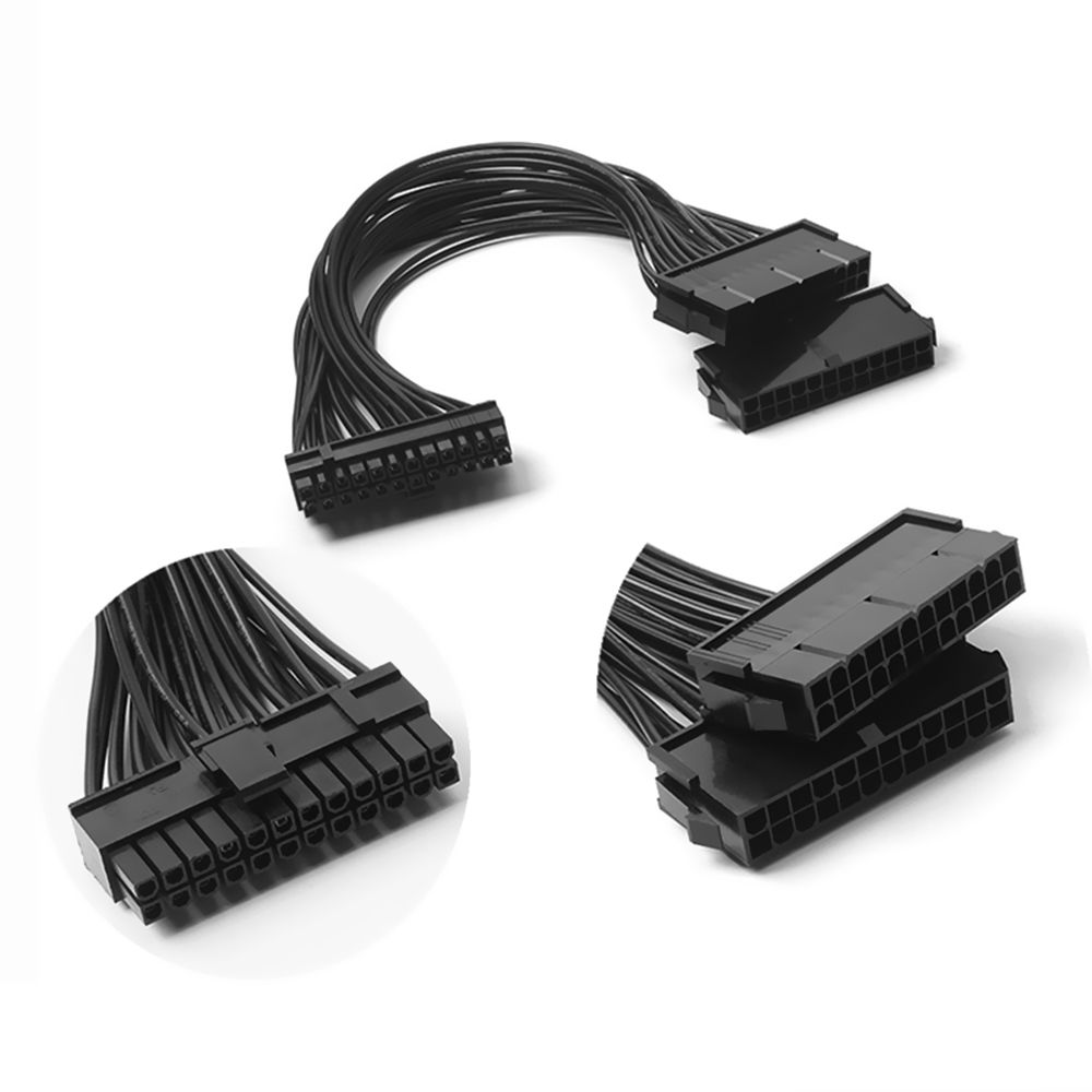 24Pin Dual Power Supply Adapter Cable 24 Pin Extension Cable