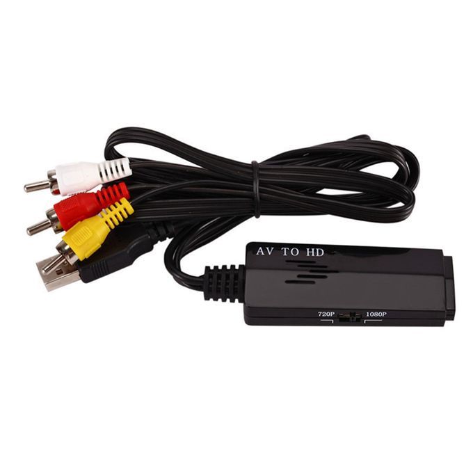 1 Piece Video Converter AV To HDMI Scaler Adapter USB Long Line